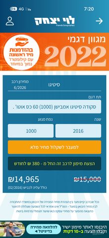 מודעת רכב סקודה סיטיגו
