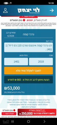 מודעת רכב רנו מגאן
