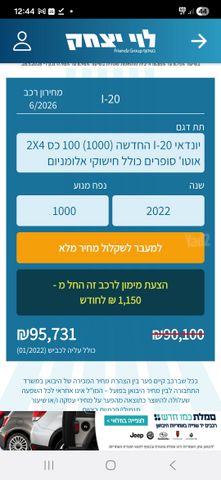 מודעת רכב יונדאי i20