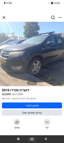 מודעת רכב דאצ'יה סנדרו