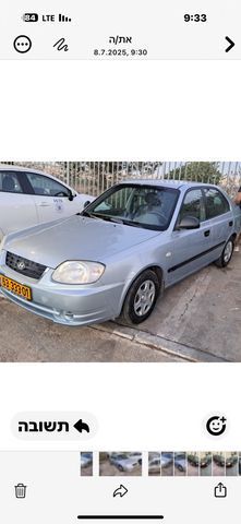 מודעת רכב יונדאי אקסנט i25