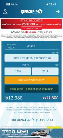 מודעת רכב שברולט ספארק