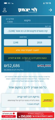 מודעת רכב קיה פיקנטו
