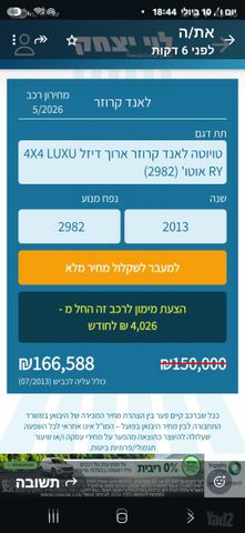 מודעת רכב טויוטה לנד קרוזר