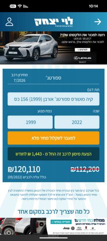 מודעת רכב קיה ספורטז'