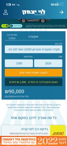 מודעת רכב סקודה אוקטביה