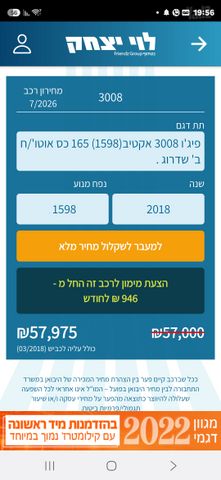 מודעת רכב פיג'ו 3008
