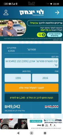 מודעת רכב קיה ספורטז'