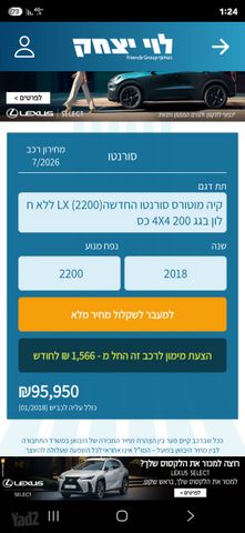 מודעת רכב קיה סורנטו