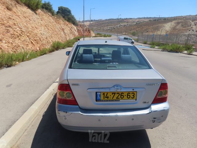 מודעת רכב טויוטה קורולה