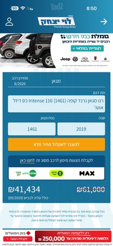 מודעת רכב רנו מגאן
