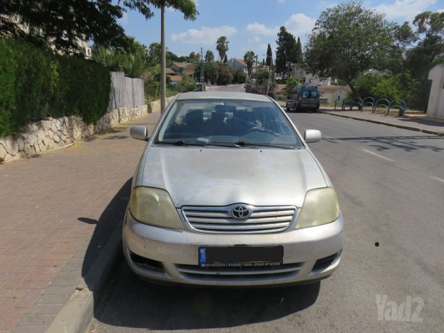מודעת רכב טויוטה קורולה