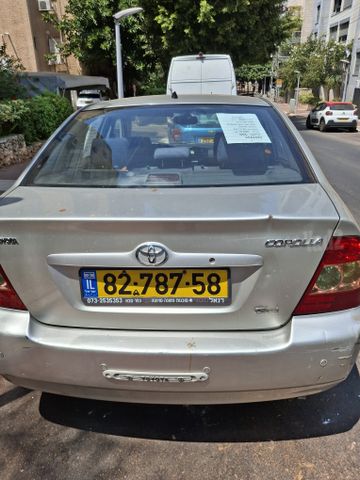 מודעת רכב טויוטה קורולה