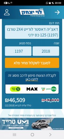 מודעת רכב דאצ'יה דאסטר