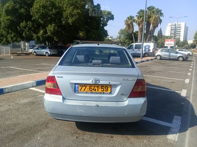 מודעת רכב טויוטה קורולה