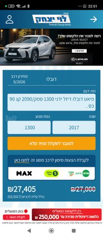 מודעת רכב פיאט דובלו