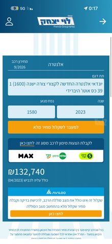 מודעת רכב יונדאי אלנטרה
