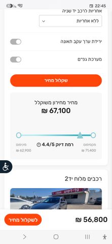 מודעת רכב הונדה סיוויק
