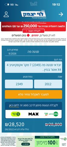 מודעת רכב יונדאי סנטה פה