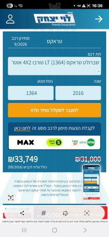 מודעת רכב שברולט טראקס