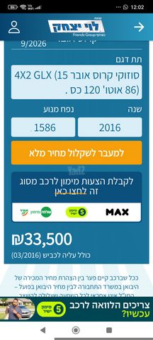 מודעת רכב סוזוקי קרוסאובר