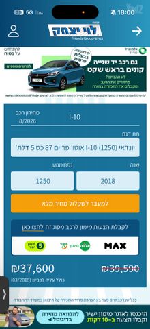 מודעת רכב יונדאי i10