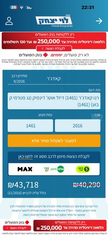 מודעת רכב רנו קדגא'ר