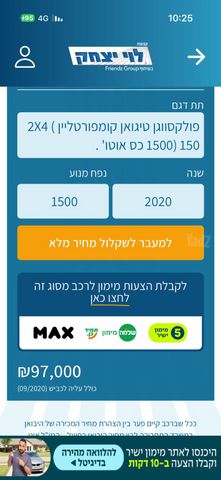 מודעת רכב פולקסווגן טיגואן