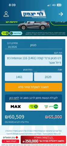 מודעת רכב רנו מגאן